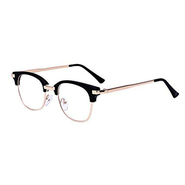 Transparent Top Clear Lens Glasses Retro Half Frame Brow Vintage Style New